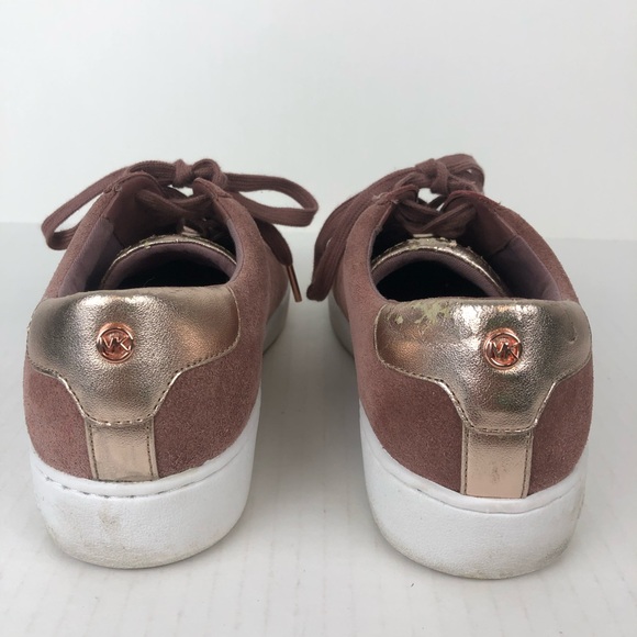 Michael Kors Women's Dusty Rose Suede Sneakers - Picture 11 of 15